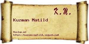 Kuzman Matild névjegykártya