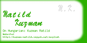 matild kuzman business card